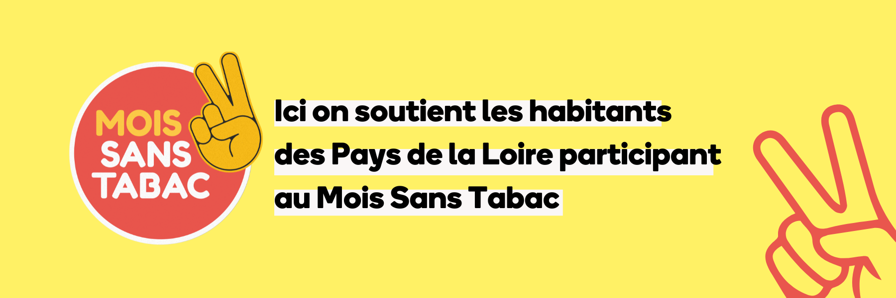 Bannière soutien des habitants des Pays de la Loire participant au mois sans tabac